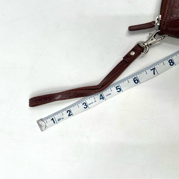 WALLETBE Woman's Croco Embossed Leather Wallet Card Holder Wristlet - Picture 10 of 10